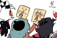 artist:ian_comics crossovers helluva_boss hilda hilda_(series) millie_knolastname moxxie_knolastname ms._co_2021 // 1296x864 // 365KB