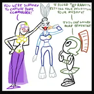 bugs_bunny cosplay disney duck_dodgers_in_the_24th_and_12_century judy_hopps looney_tunes marvin_the_martian ms._co_2024 queen_tyr'ahnee zootopia // 900x900 // 200KB
